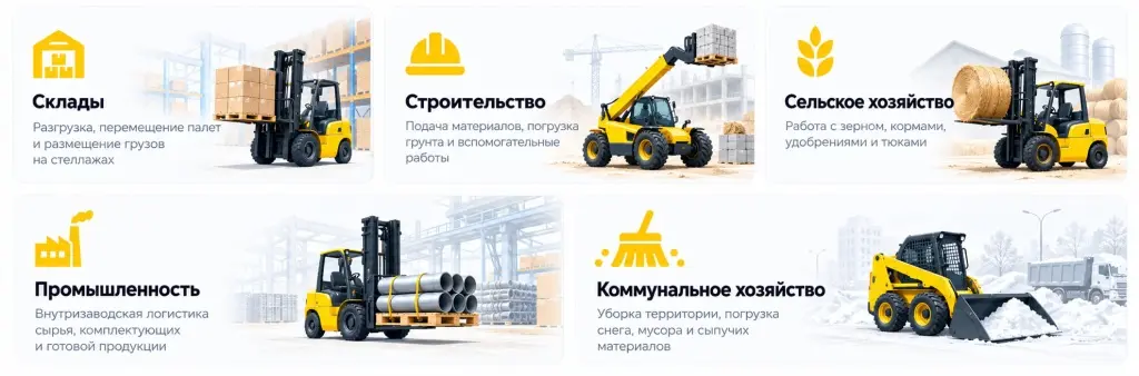 Сферы применения погрузчиков