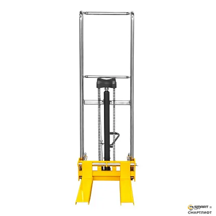Ручной гидравлический штабелер СМАРТЛИФТ (SMARTLIFT) SDDJS1500 (400 кг; 1,5 м; с вилами и площадкой)