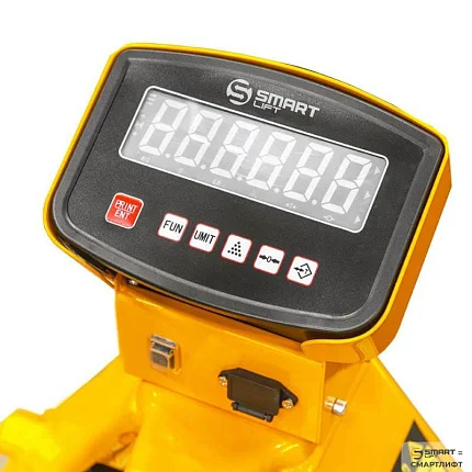 Гидравлическая тележка (рохля) с весами  СМАРТЛИФТ (SMARTLIFT) BFC20 (г/п 2000 кг; 1150х570 мм; RDP)