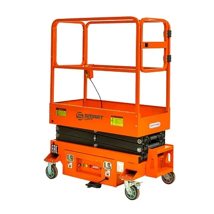 Подъемник ножничный несамоходный SMARTLIFT SJY-0.3-3.9 (г/п 300 кг; 220В; 3,9 м) 
